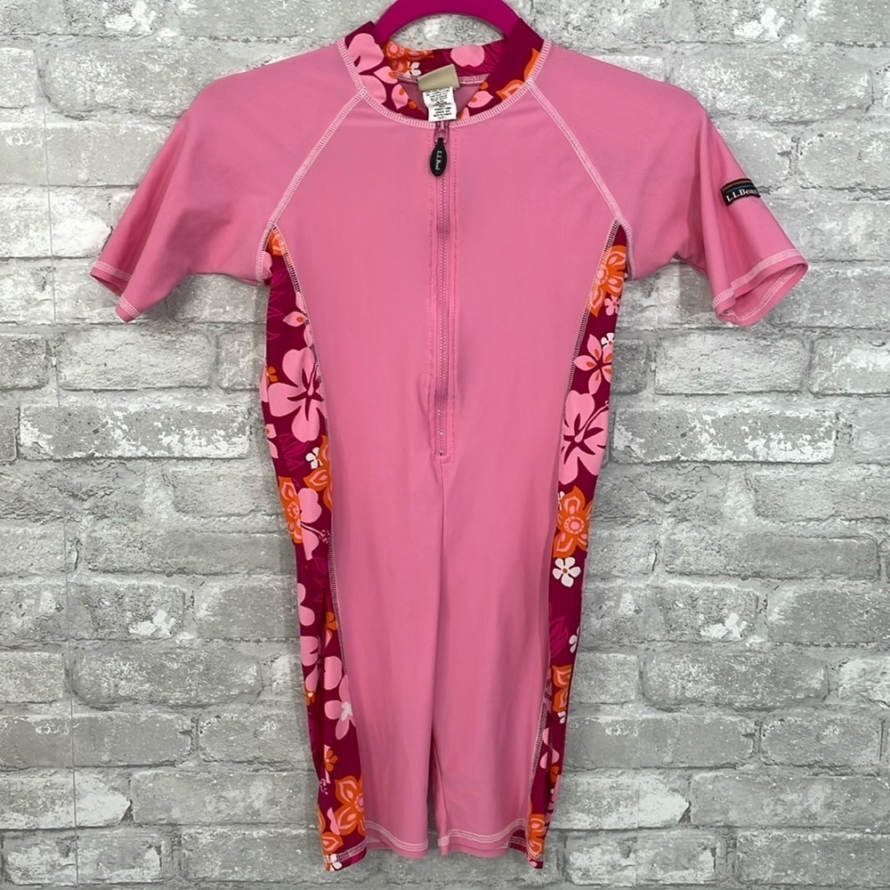L.L. Bean Sun-and-Surf Poppy Print Bodysuit